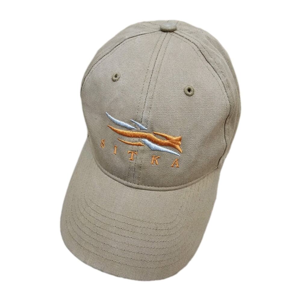 Sitka Gear Hat, Tan Cap, 100% Cotton, High-Performance Hunting, Strapback